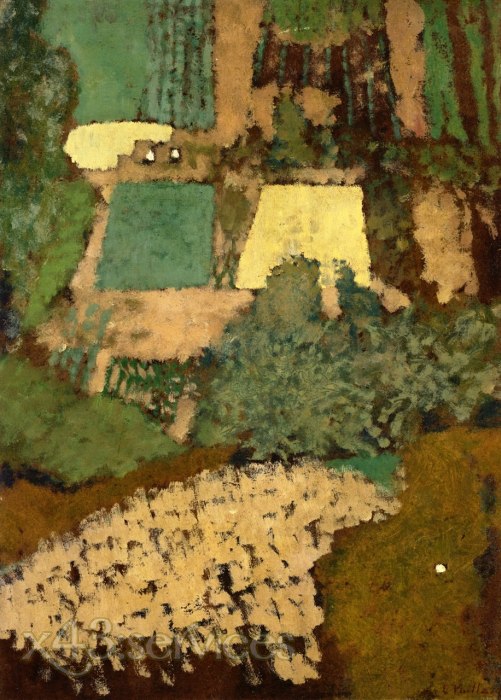 Edouard Vuillard - Ansicht den Huegel hinunter - View Down the Hill